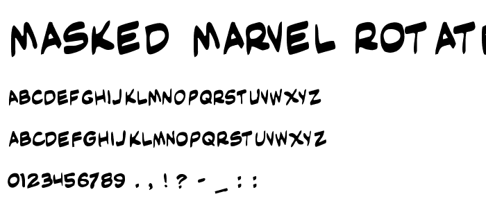 Masked Marvel Rotate font